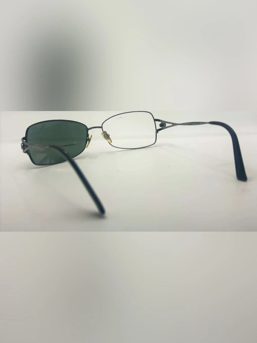 Vintage Sergio Tacchini ST1134-S Gunmetal Oval Metal Sunglasses Frames Only